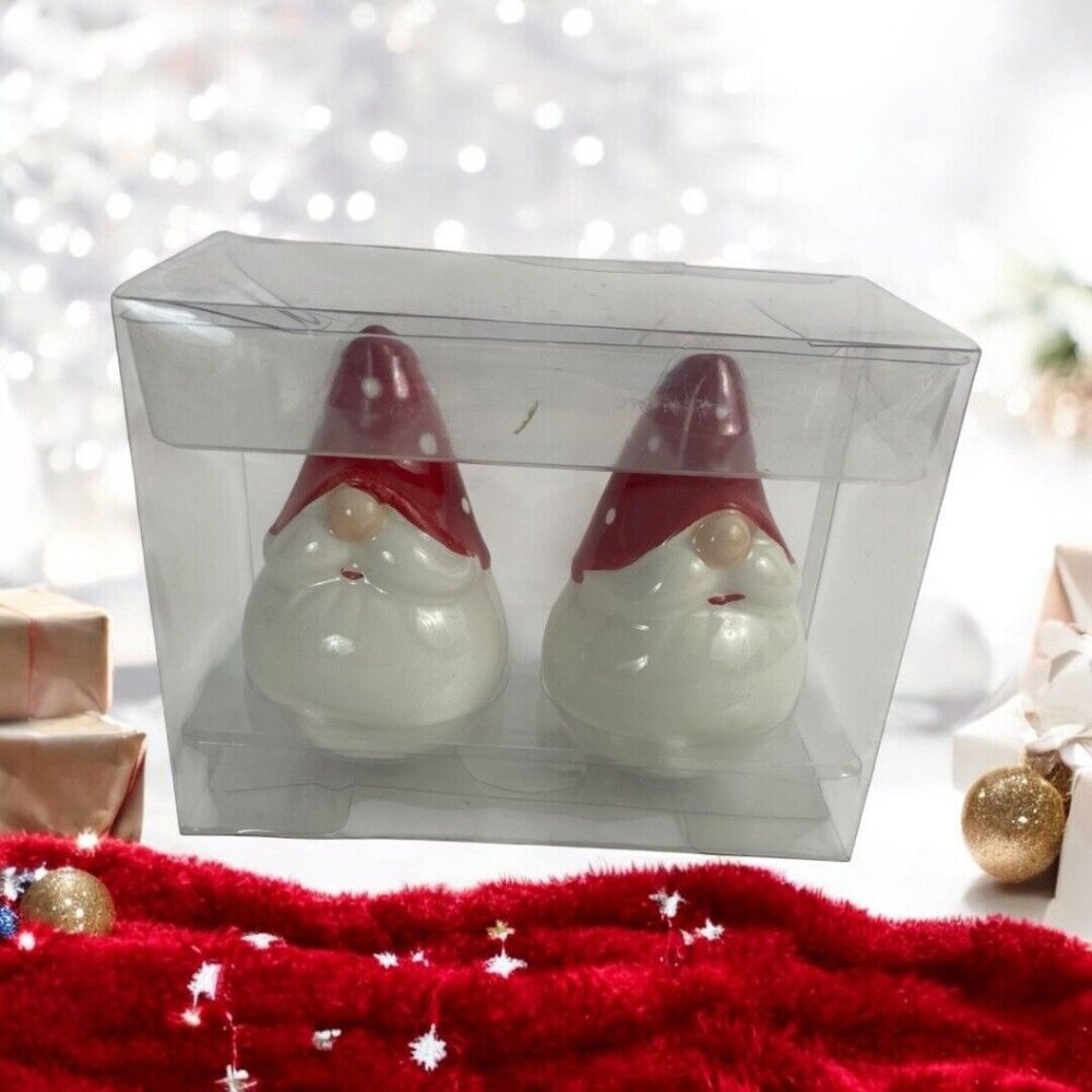 Red & Green Christmas Gnome Salt & Pepper Shakers Holiday NEW